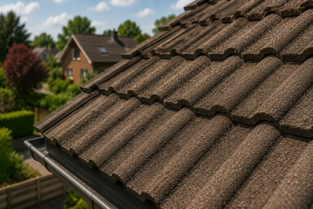 Robuste Betondachsteine als Dacheindeckung für ein Steildach