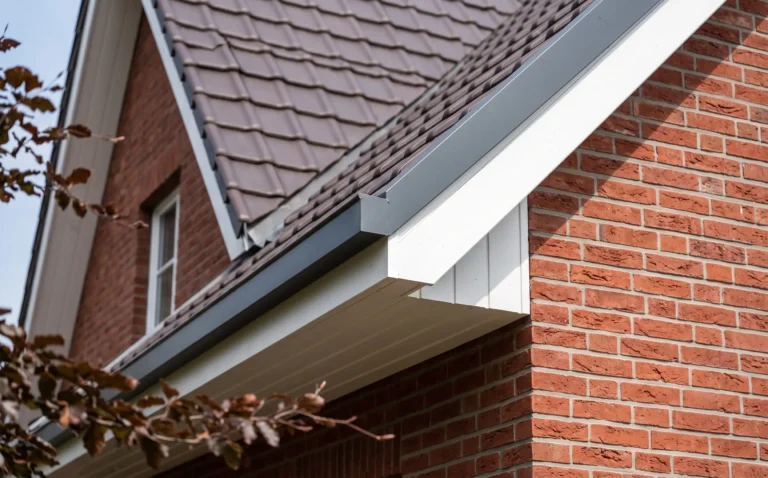 Neu verkleideter Dachüberstand mit sauber ausgeführtem Ortgang an einem Wohnhaus