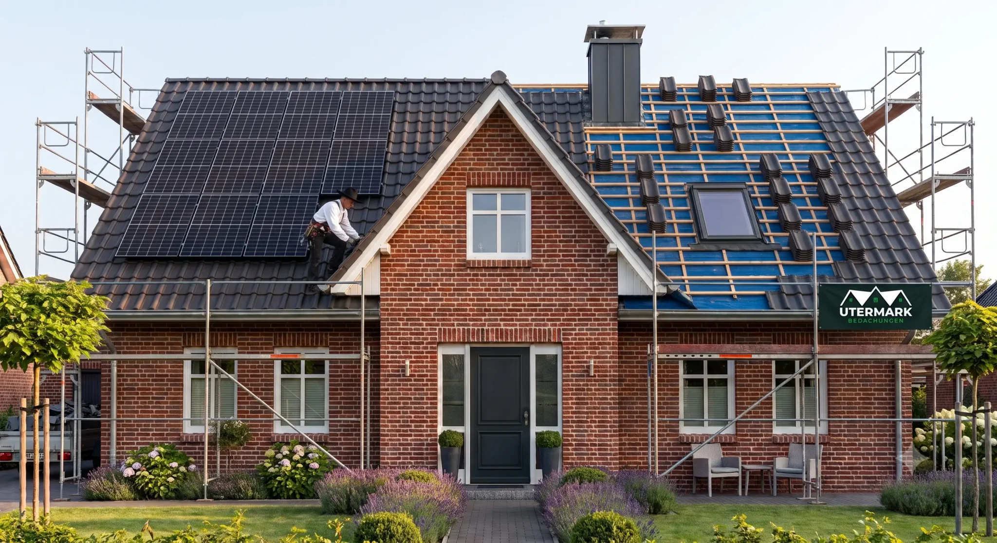 Geöffneter Steildachaufbau als Grundlage für energetische Beratung und Dachdämmung in Hannover